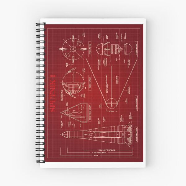 Item preview, Sputnik 1. Soviet Space Program (Red Blueprint) designed and sold by BGALAXY.