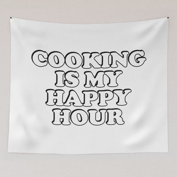 Item preview, Cooking Is My Happy Hour designed and sold by Inspirationmotivation.