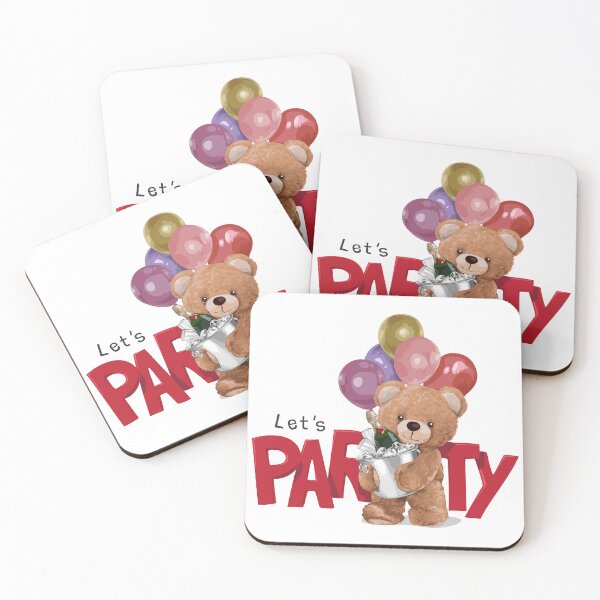 Item preview, Party Teddy Bear with Balloons and Champagne designed and sold by Philip-p22.