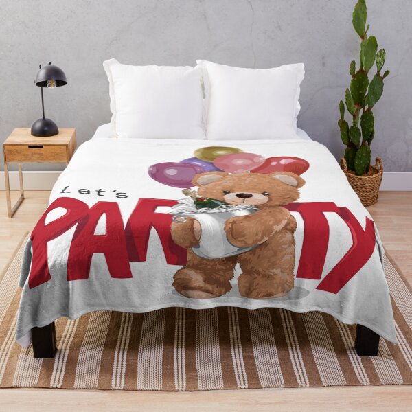Item preview, Party Teddy Bear with Balloons and Champagne designed and sold by Philip-p22.