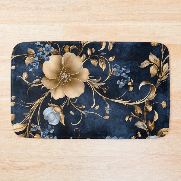 Item preview, Elegant Blue and Gold Vintage Floral designed and sold by kyungmie87.