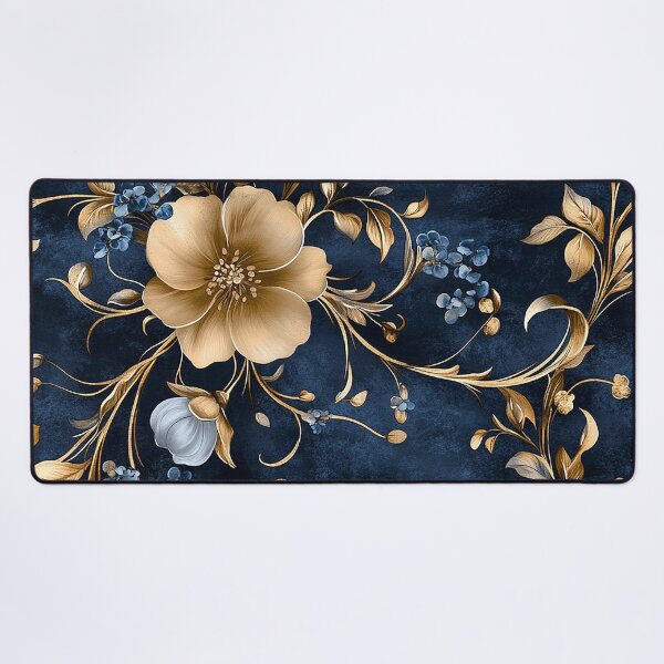 Item preview, Elegant Blue and Gold Vintage Floral designed and sold by kyungmie87.