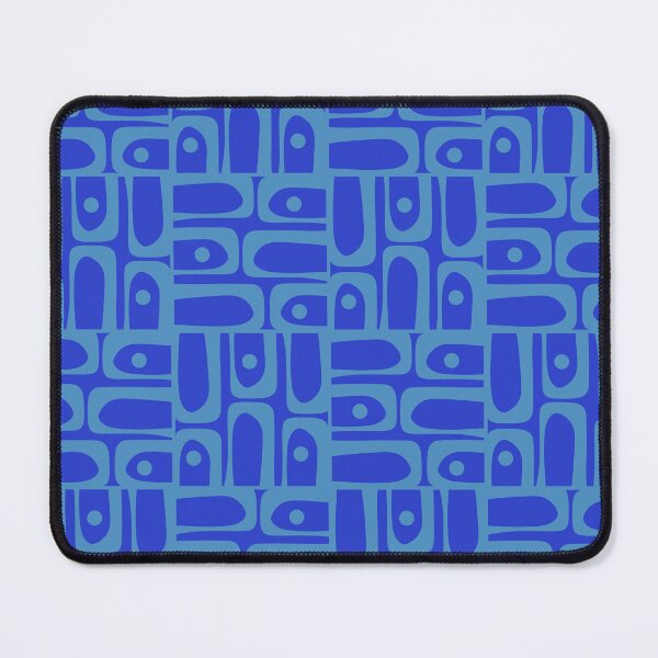 Item preview, Mid Century Modern Piquet Abstract Multi Pattern in Cobalt and Sea Blue designed and sold by kierkegaard.