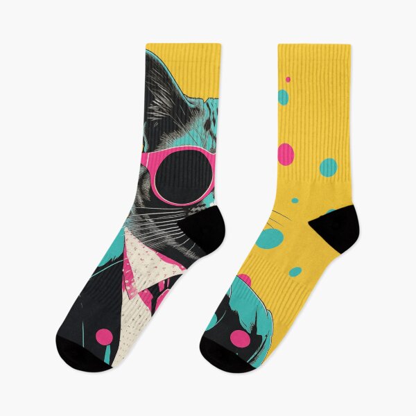 Aperçu de l'œuvre Chat Pop Art créée et vendue par Rtymer.