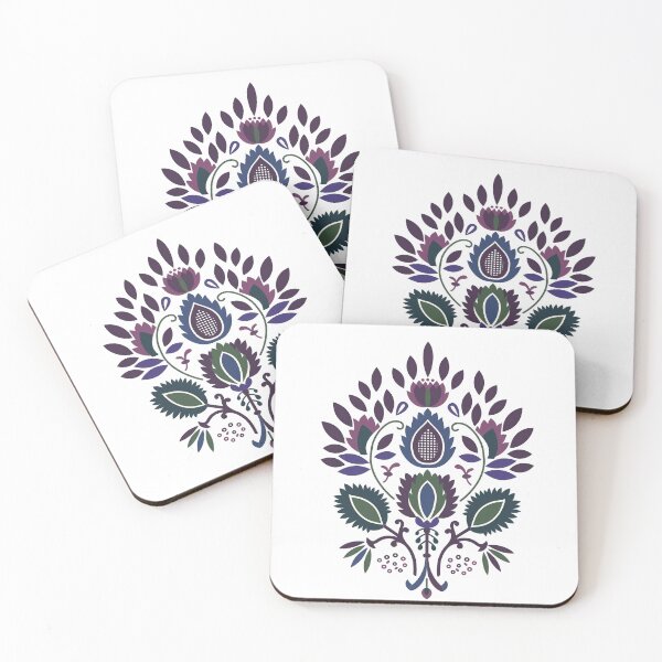 Item preview, Hungarian Folk Flowers Design Blue designed and sold by xiao xuans.