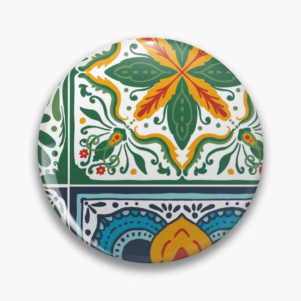 Item preview, Wallpaper Backsplashes/Talavera inspired tiles/ orange, red, green and blue designed and sold by Katerina Mitkova Kirilova.