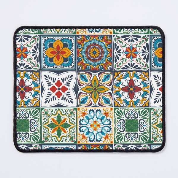 Item preview, Wallpaper Backsplashes/Talavera inspired tiles/ orange, red, green and blue designed and sold by Katerina Mitkova Kirilova.