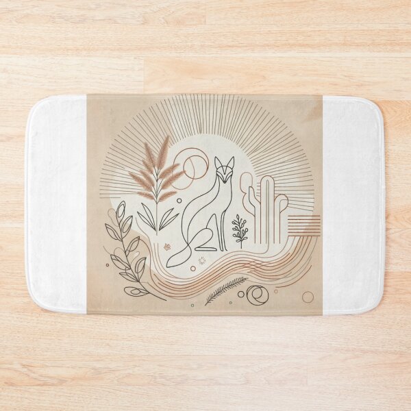Item preview, Minimalist Boho Line Art: Elegant Desert-Inspired Fox designed and sold by designssamaya.
