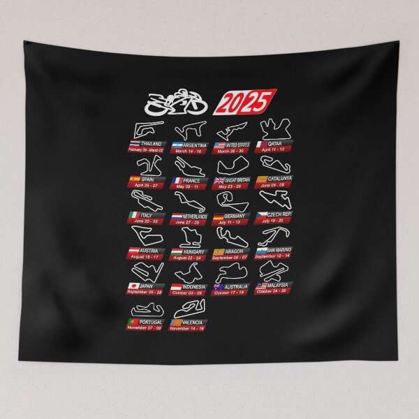 Item preview, Calendar season 2025 MotoGp circuits sport designed and sold by ideasfinder.