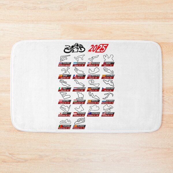 Item preview, Calendar season 2025 MotoGp circuits sport white designed and sold by ideasfinder.