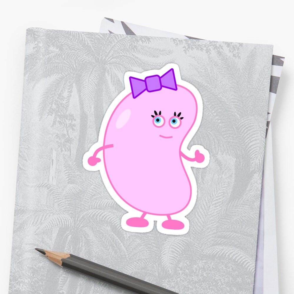 "Little Miss Jelly Bean" Sticker by PossibleImp | Redbubble