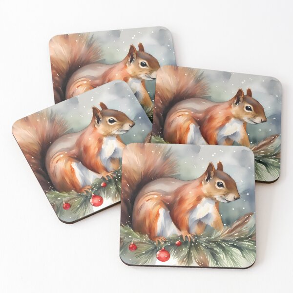 Item preview, Yuletid Squirrel Visit designed and sold by CalmnessbyChoice.