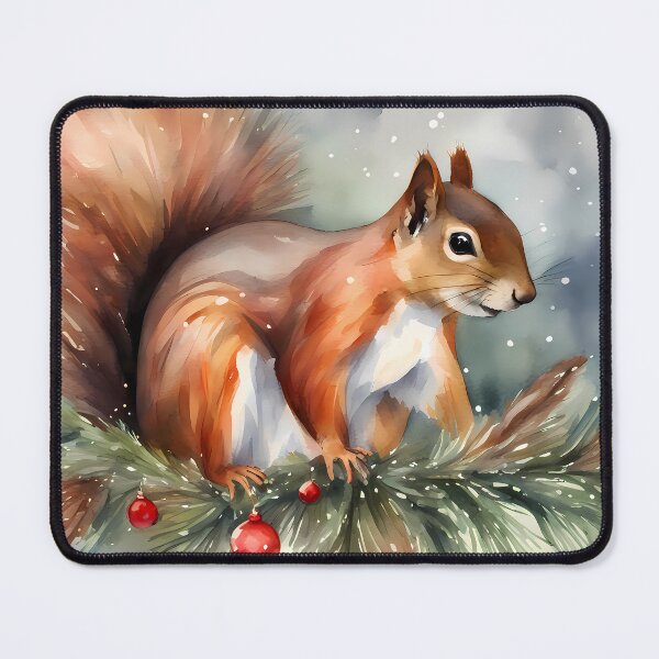 Item preview, Yuletid Squirrel Visit designed and sold by CalmnessbyChoice.