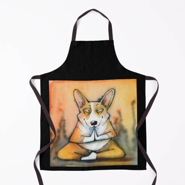 Item preview, Meditative Corgi Zen and mindfulness - Dog Art - yoga - corgi and his yoga designed and sold by Pastel-Pulse.