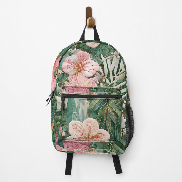 Item preview, WHIMSICAL FLAMINGO SURROUNDED BY TROPICAL PLANTS designed and sold by WendyMaree.