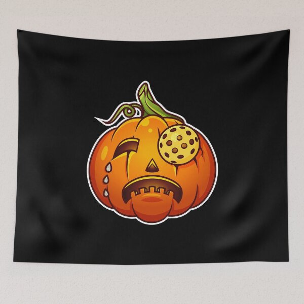 Artikelvorschau, Halloween Jack-O-Lantern Pickleball Verletzung entworfen und verkauft von The Junto Shop.