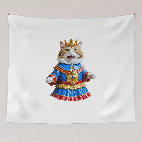 Item preview, Cat, disguised as a king, humor, funny, rich, offbeat, Fun designed and sold by Dan9010.