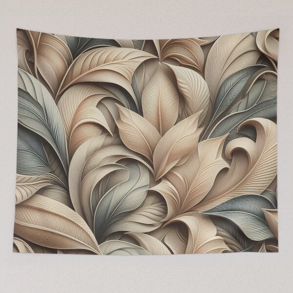 Item preview, 3D leaf pattern designed and sold by blackwhiteblue.
