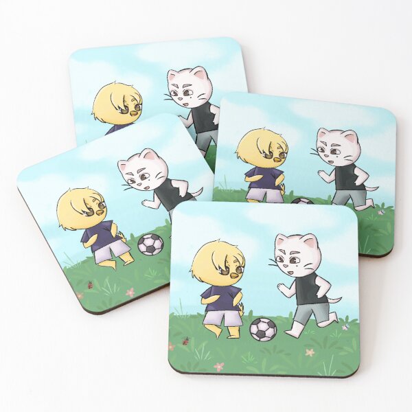 Item preview, Bbokari & Jirinet playing soccer designed and sold by NahyArt.