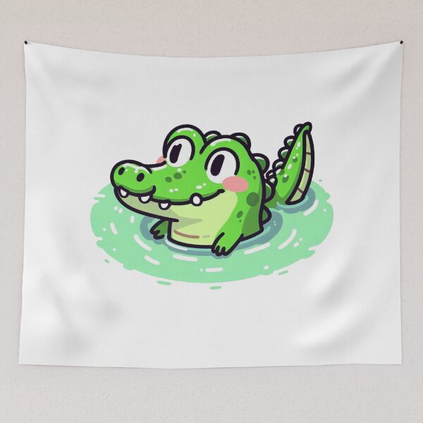 Item preview, Crocodile Floating in the Swamp designed and sold by CeammiShop.