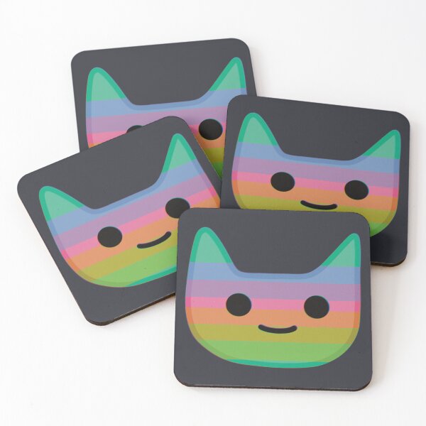 Item preview, 80s Arcade Retro Rainbow Derp Cartoon Cat designed and sold by Skull Fern.