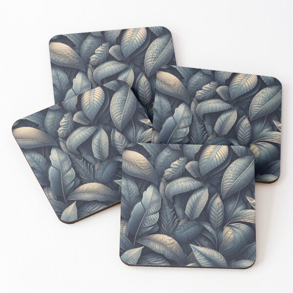 Item preview, leaf pattern 11 designed and sold by blackwhiteblue.