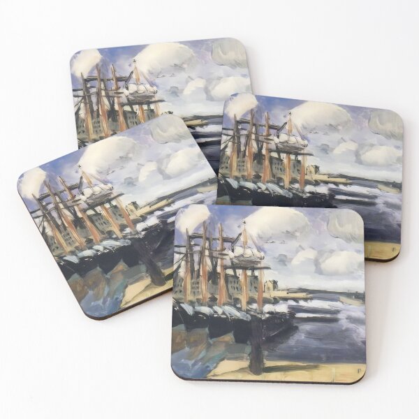Item preview, Henri Matisse - Four Boats Side by Side in the Marseilles Harbor - 1916 designed and sold by flexmortis.