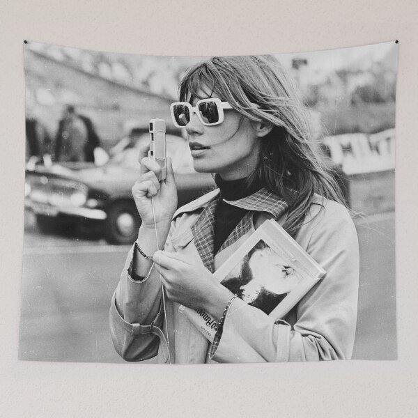 Item preview, Francoise Hardy Fashion Photography - Black and White Vogue Photoshoot designed and sold by HoneymoonHotel.