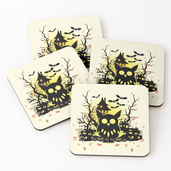 Item preview, Unique trendy Haunted House Decor art design Owl and ghost night view designed and sold by DecorFolks.