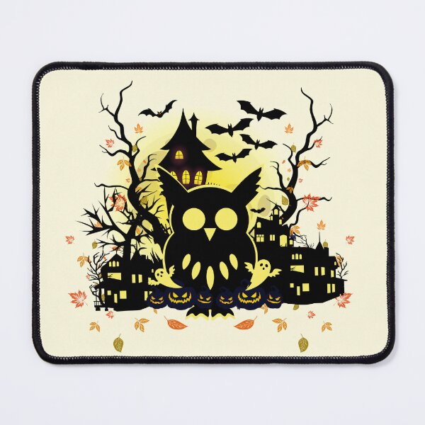 Item preview, Unique trendy Haunted House Decor art design Owl and ghost night view designed and sold by DecorFolks.