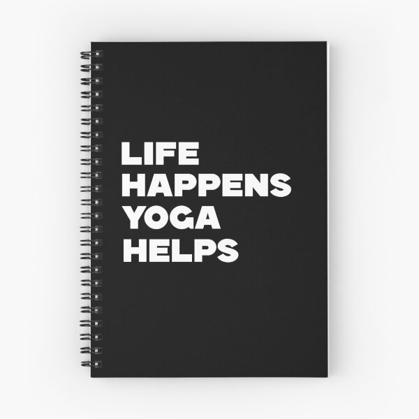 Item preview, “Life Happens Yoga Helps” designed and sold by Felinefinesse.