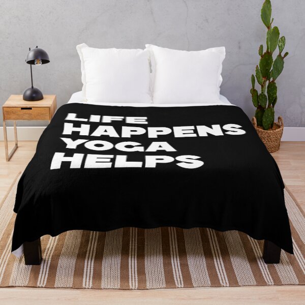 Item preview, “Life Happens Yoga Helps” designed and sold by Felinefinesse.
