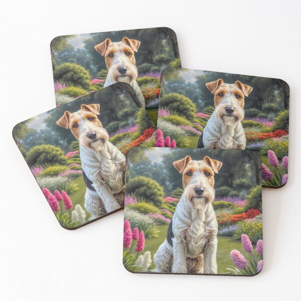 Item preview, Trixie Wire Hair Fox Terrier Dog Portrait Painting designed and sold by Heart and Soul Studio.