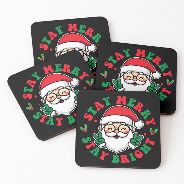 Item preview, Stay Merry Stay Bright - Cute Santa Design designed and sold by The High Hippo.