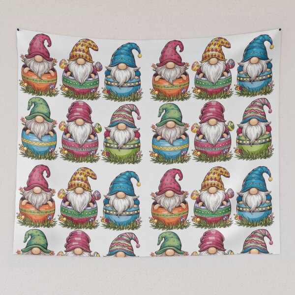 Item preview, Christmas funny colorful dwarfs Pattern,Holiday Pattern,Christmas Pattern designed and sold by Expressions-Sel.