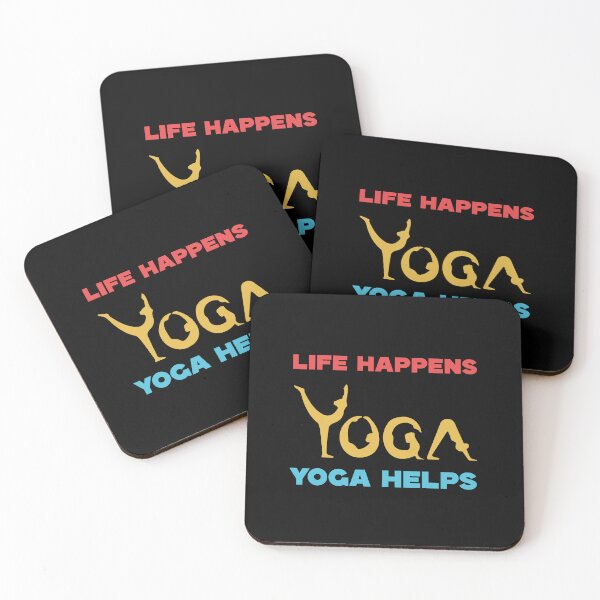 Item preview,  “Life Happens Yoga Helps” designed and sold by Felinefinesse.