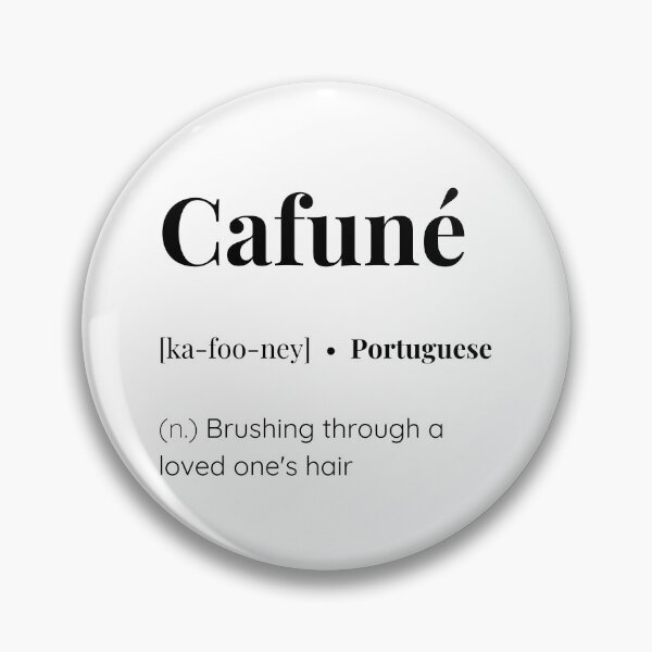 Artikelvorschau, Bedeutung des portugiesischen Wortes „Cafune“ entworfen und verkauft von SimplyMots.