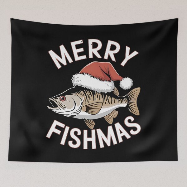 Item preview, Merry Fishmas Fishing Christmas designed and sold by DomTeesHaven.
