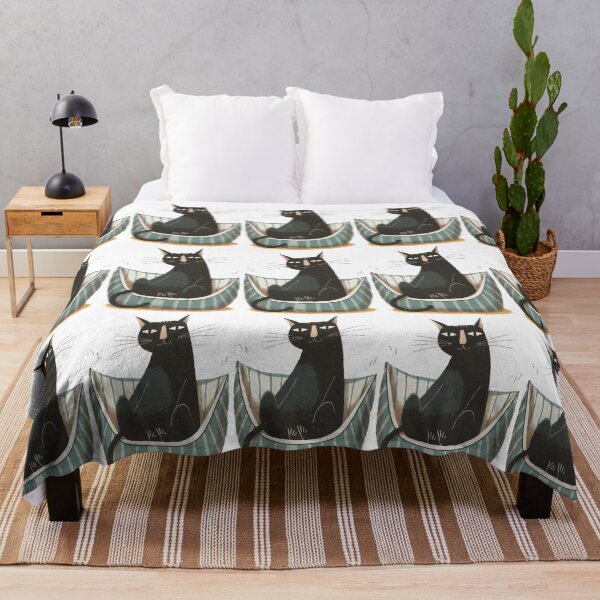 Item preview, Cozy black cat in bed - happy cat, rest, laziness designed and sold by Cherry-Cat.