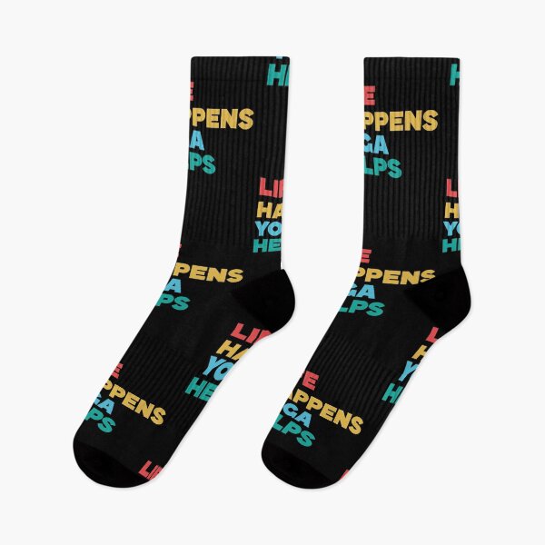 Item preview, “Life Happens Yoga Helps” designed and sold by Felinefinesse.