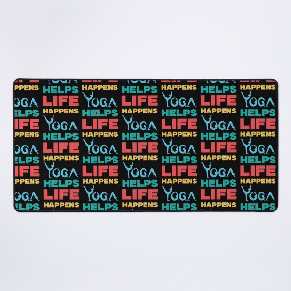 Item preview, “Life Happens Yoga Helps” designed and sold by Felinefinesse.