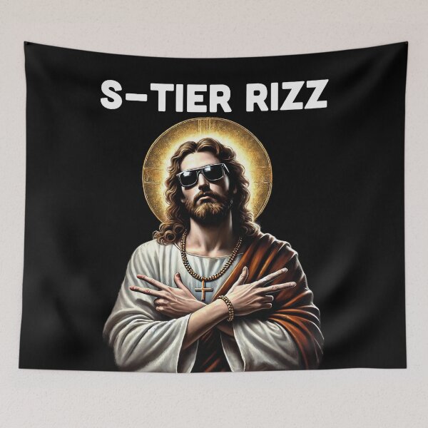 Item preview, S-Tier Rizz Jesus Meme | Cool Religious Artwork designed and sold by Victor Shadehorn.