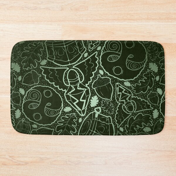 Item preview, Forest Green Ver. Fable Pattern Oakvale Warrior Heroes Guild Seal Demon Door Bowerstone Balverine Fantasy Retro Gaming Gamer Art  designed and sold by SugaredTea.