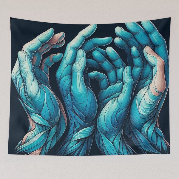 Item preview, Blue hands designed and sold by blackwhiteblue.