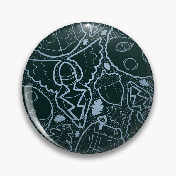 Item preview, Blue Ver. Fable Pattern Oakvale Warrior Heroes Guild Seal Demon Door Bowerstone Balverine Fantasy Retro Gaming Gamer Art  designed and sold by SugaredTea.