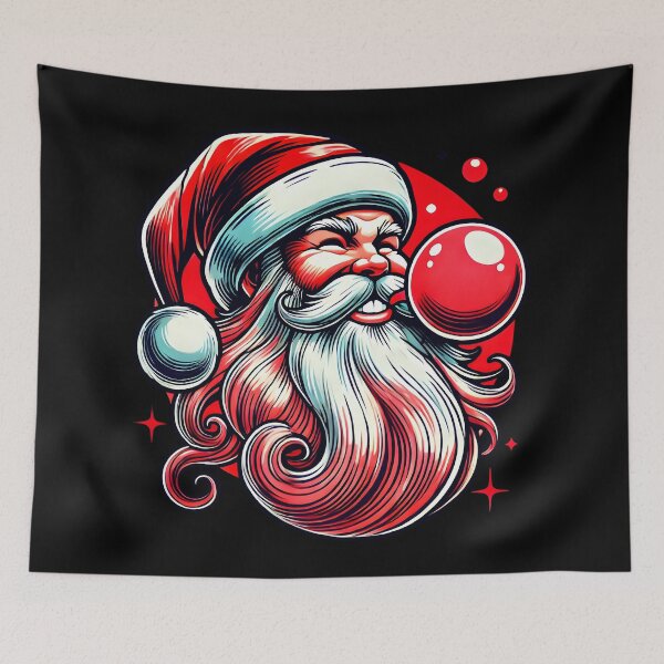 Item preview, Santa Claus Bubblegum Christmas Fun Design designed and sold by DrawHandArt.