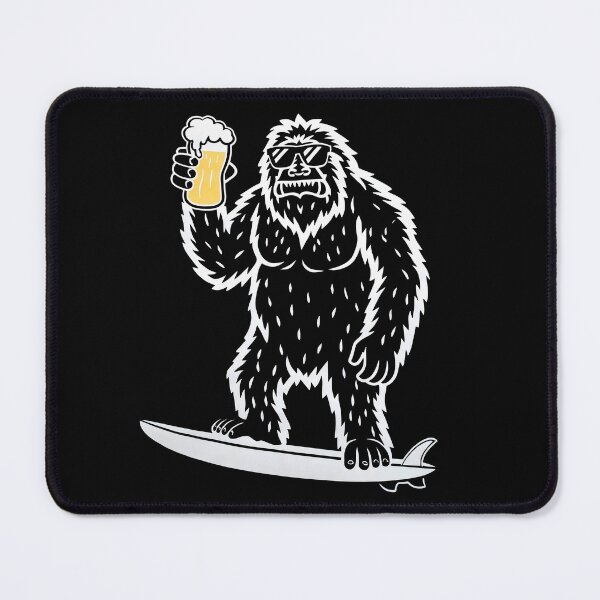 Item preview, Cool Yeti Surfer - Drinking Beer and Catching Waves designed and sold by Prime-Studio.