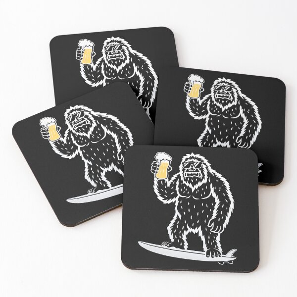Item preview, Cool Yeti Surfer - Drinking Beer and Catching Waves designed and sold by Prime-Studio.