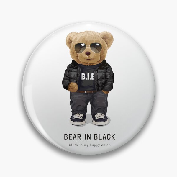 Item preview, Bear in Black - Stylish Teddy with Attitude designed and sold by Philip-p22.