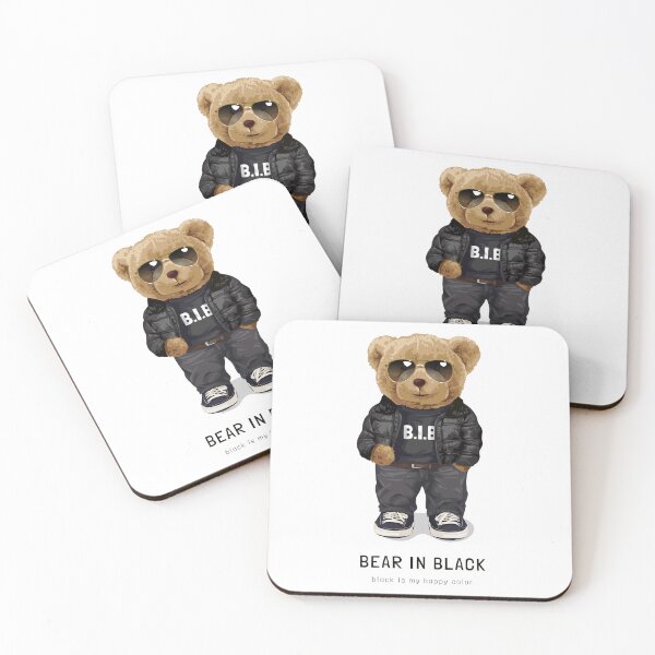 Item preview, Bear in Black - Stylish Teddy with Attitude designed and sold by Philip-p22.